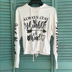 On Fire White Hoodie Sweater